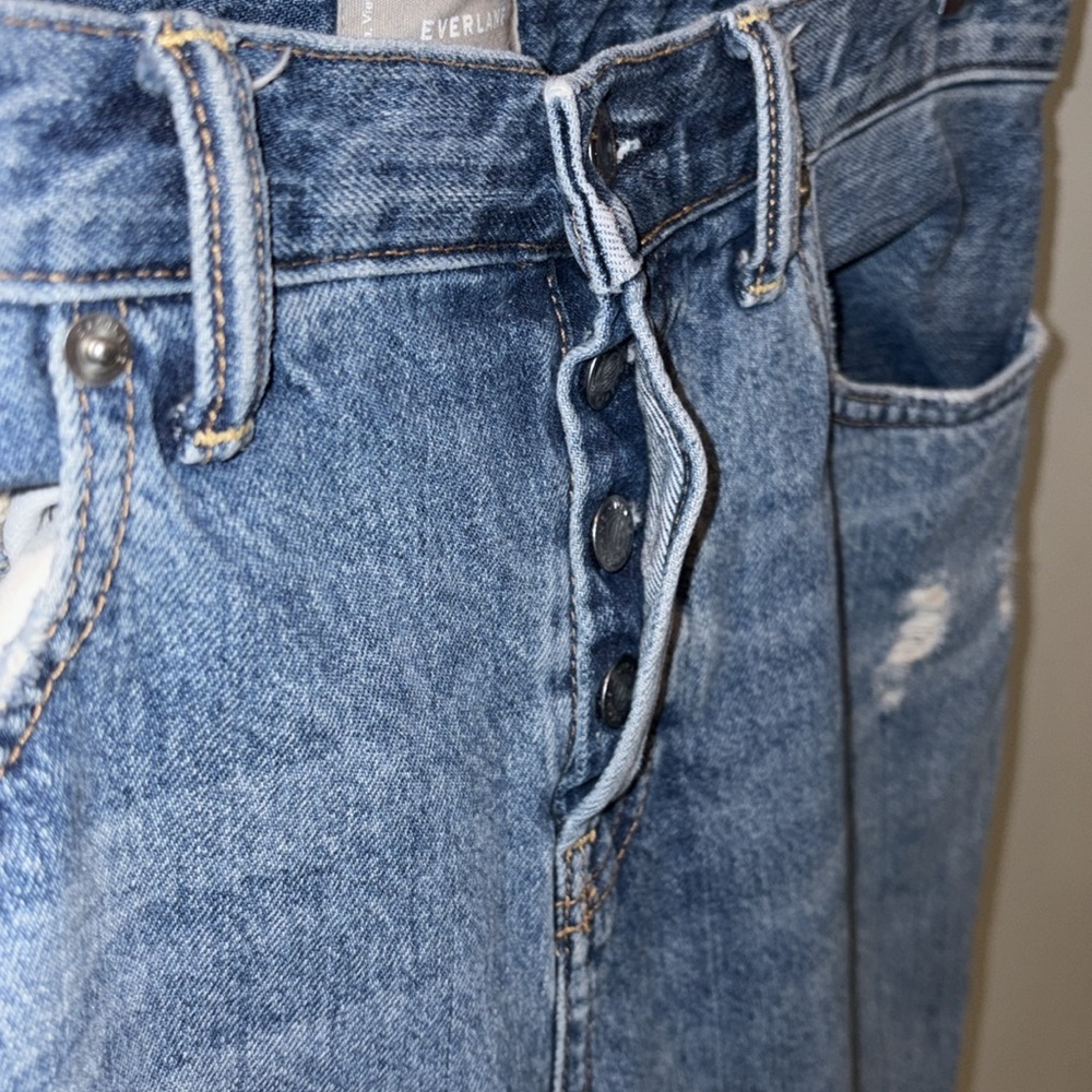 Everlane O-S Relaxed Boyfriend Button Fly Jean Size 27 Medium Wash - Picture 8 of 14